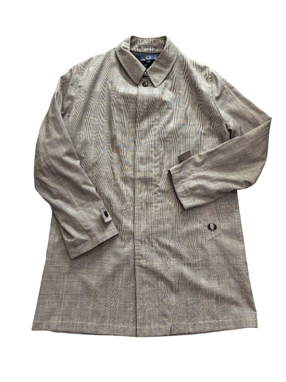 Fred Perry Collared Check Jacket in Black